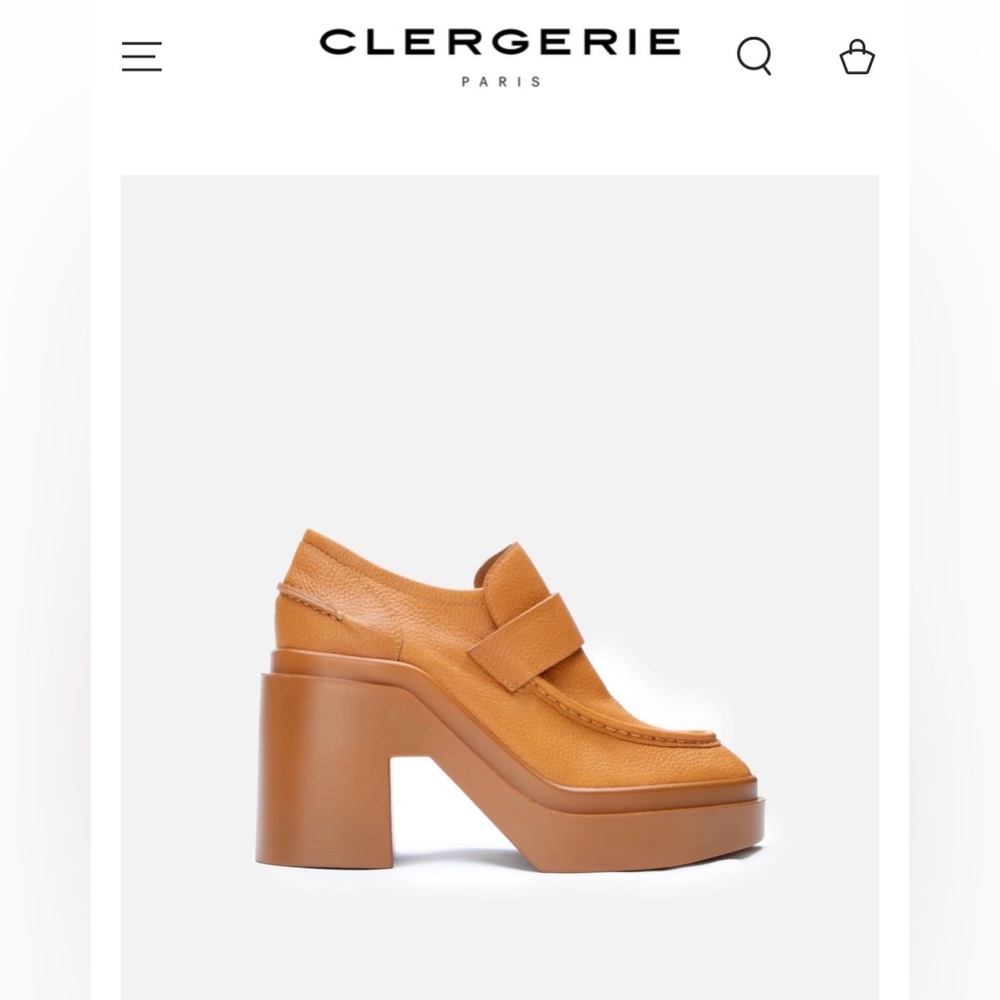 NEW Clergerie $823 Netta Tan Platform Loafers size 38